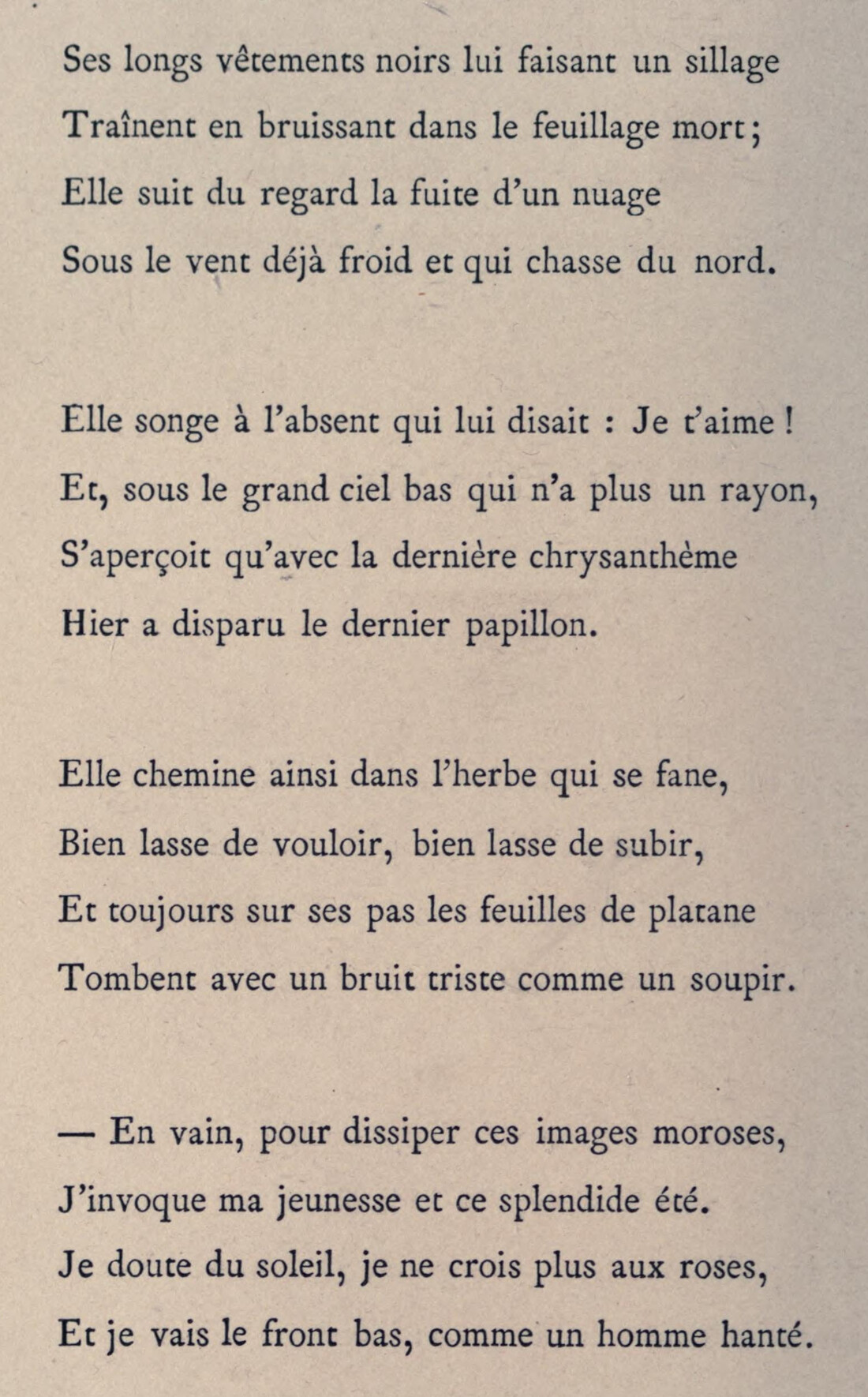 Те же стихи в первом издании «Le cahier rouge», 1874, с. 24